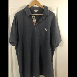 Burberry Brit Men Gray Nova Check Polo Shirt
